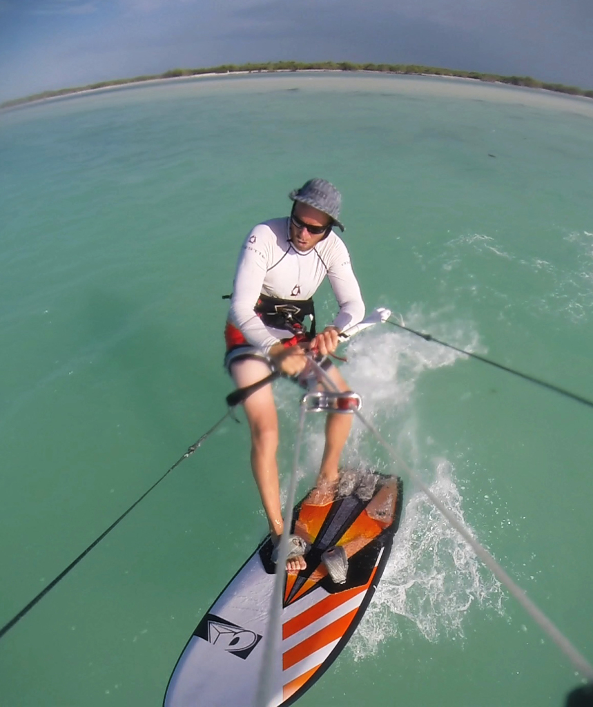 Free race boards look a like wide surfboards with big fins.