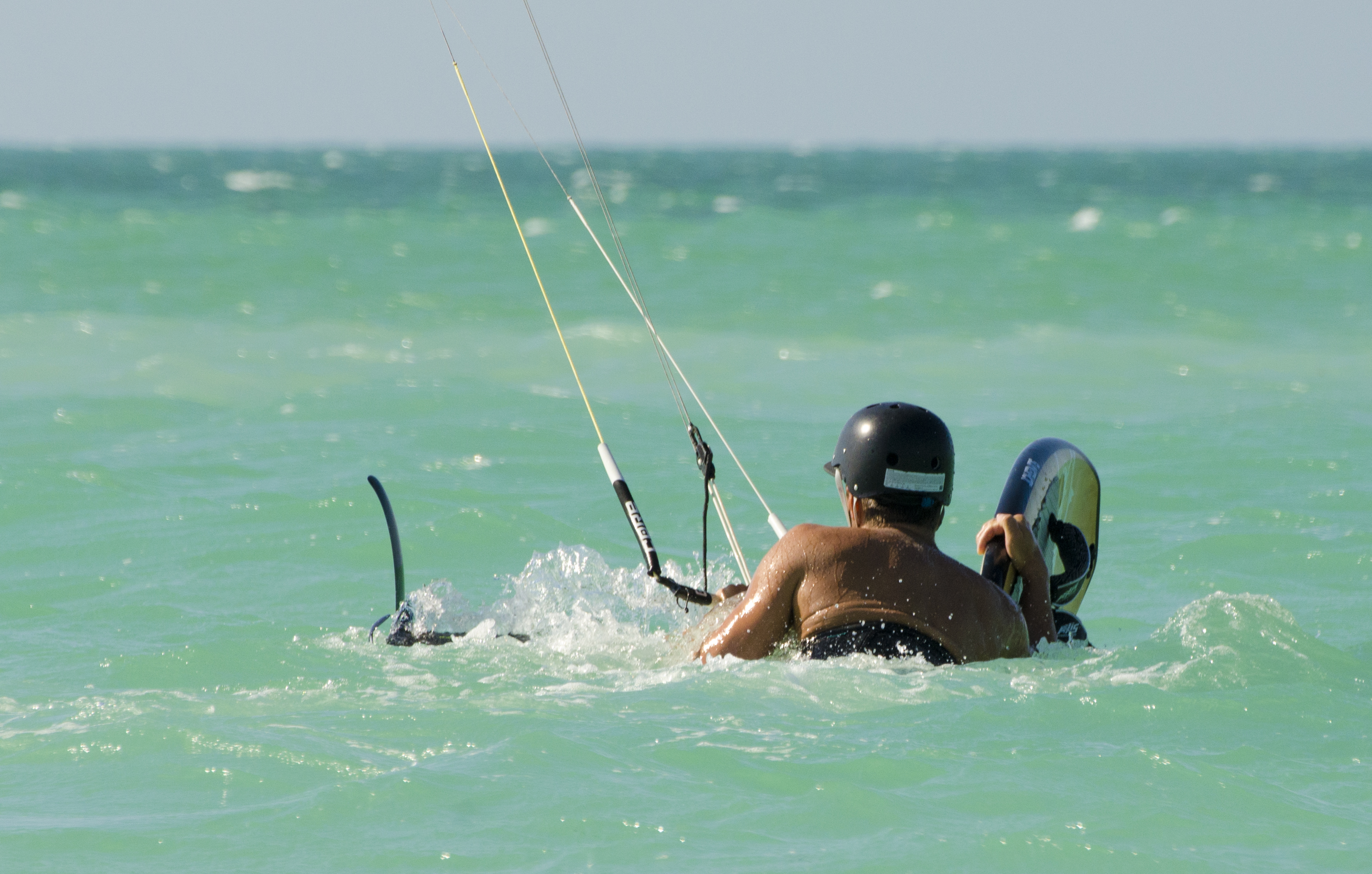 Saulius mastered bodydragging with the hydrofoil