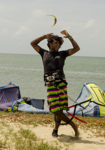 Crazy boy on and off the water. 