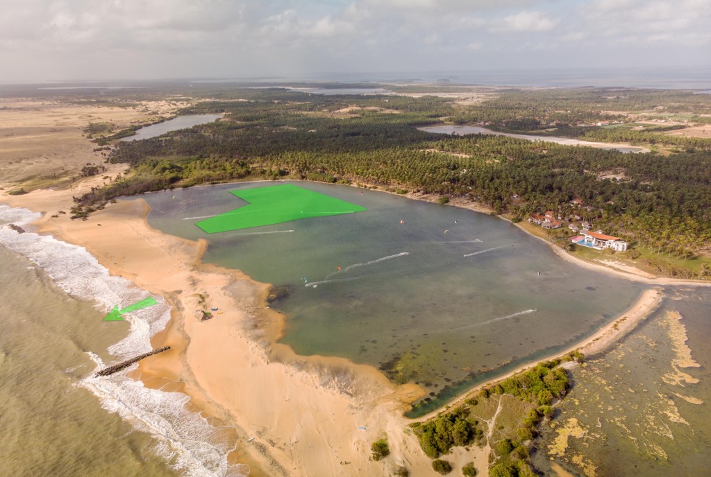 Foilable area in Kappalady Lagoon 2019
